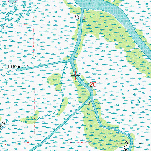 Topographic Map of Black Crook Bayou, LA