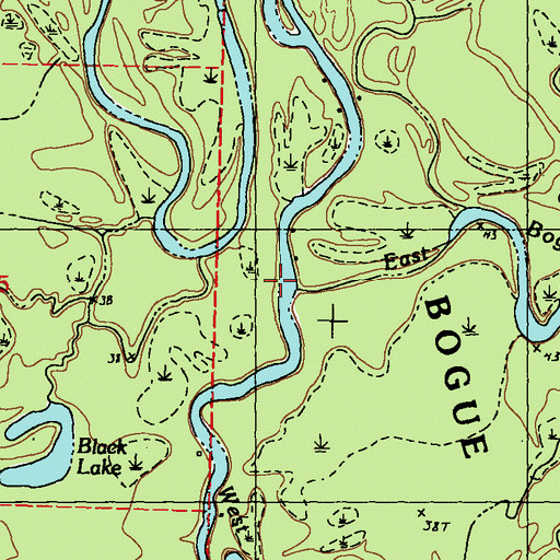 Topographic Map of Bogue Chitto, LA