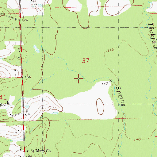 Topographic Map of Bracheen Branch, LA