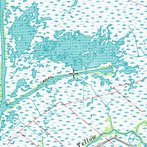Topographic Map of British-American Canal, LA
