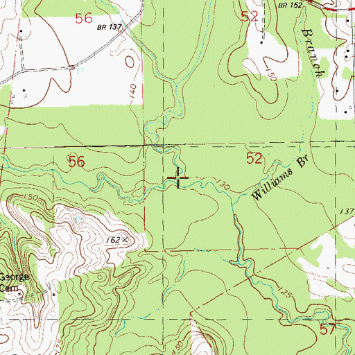 Topographic Map of Brushy Creek, LA