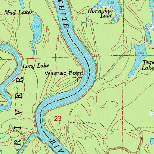 Topographic Map of Wamac Point, AR