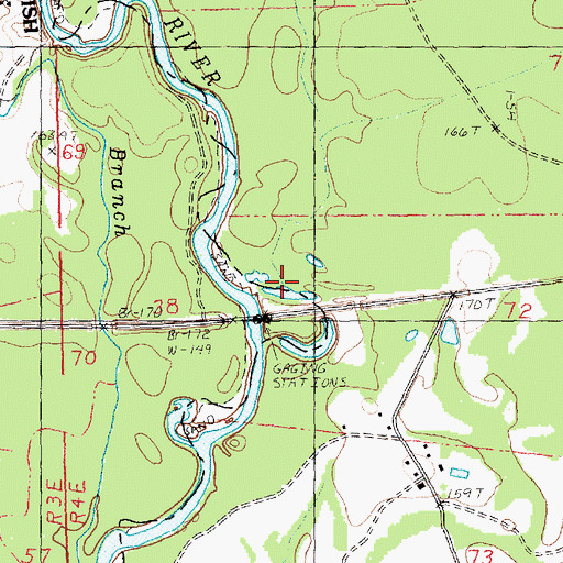 Topographic Map of Buck Creek, LA
