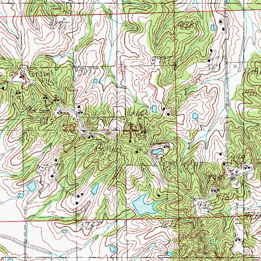 Topographic Map of Wanderers Home Church, AR