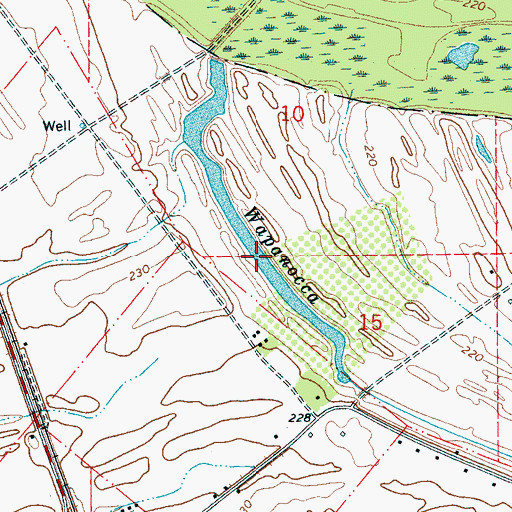 Topographic Map of Wapanocca Bayou, AR