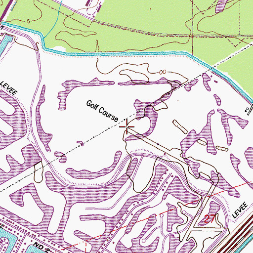 Topographic Map of Canal Number One, LA