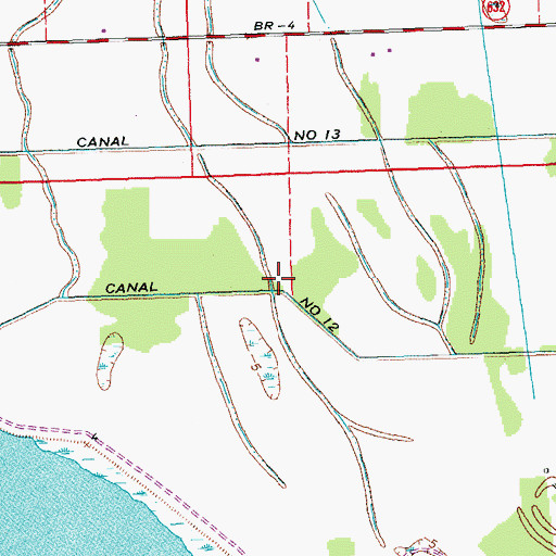 Topographic Map of Canal Number Twelve, LA