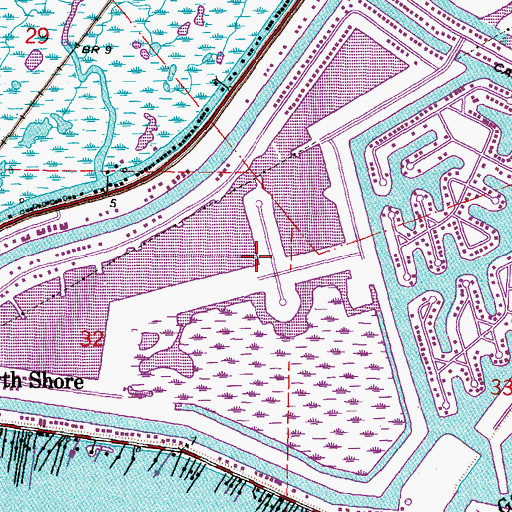 Topographic Map of Canal Number Four, LA
