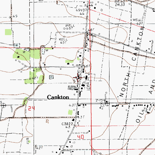 Topographic Map of Cankton, LA
