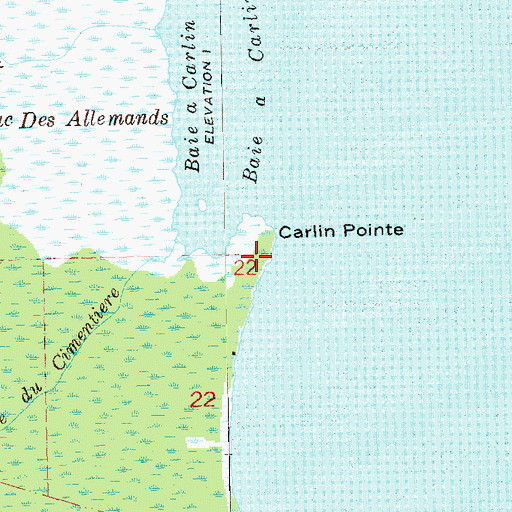 Topographic Map of Carlin Pointe, LA