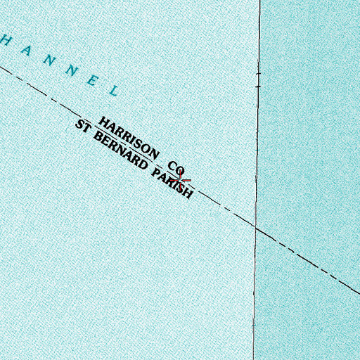 Topographic Map of Cat Island Channel, LA