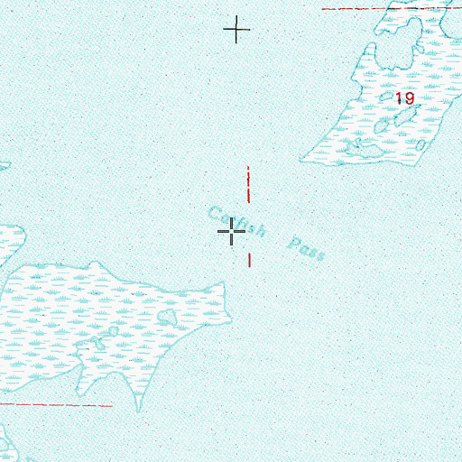 Topographic Map of Catfish Pass, LA
