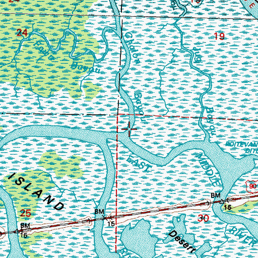 Topographic Map of Chalon Bayou, LA