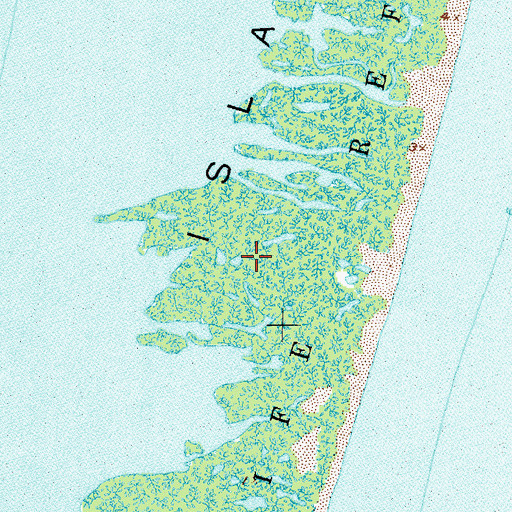 Topographic Map of Chandeleur Islands, LA