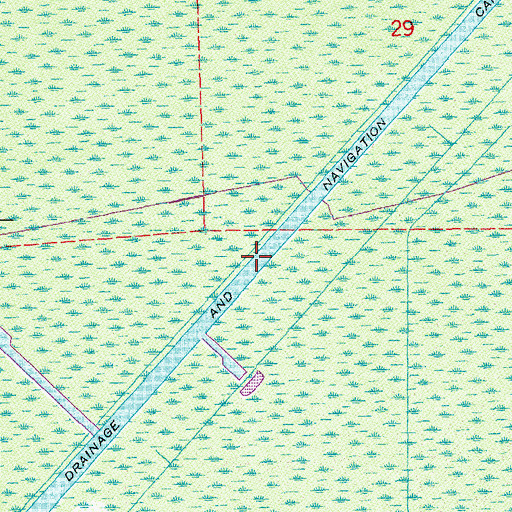 Topographic Map of Charenton Drainage and Navigation Canal, LA