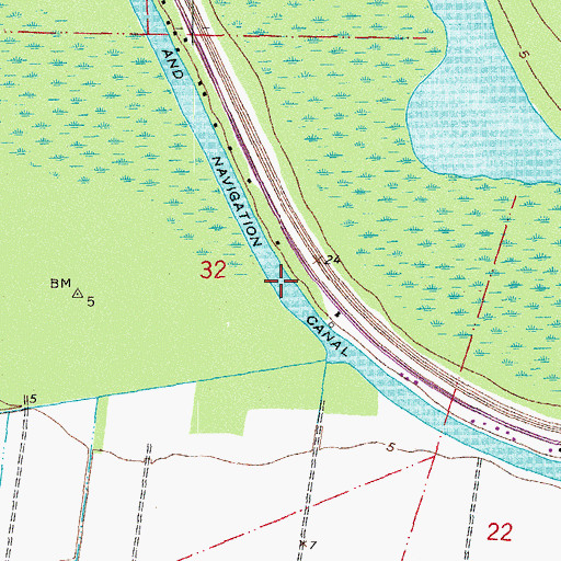 Topographic Map of Charenton Drainage and Navigation Canal, LA