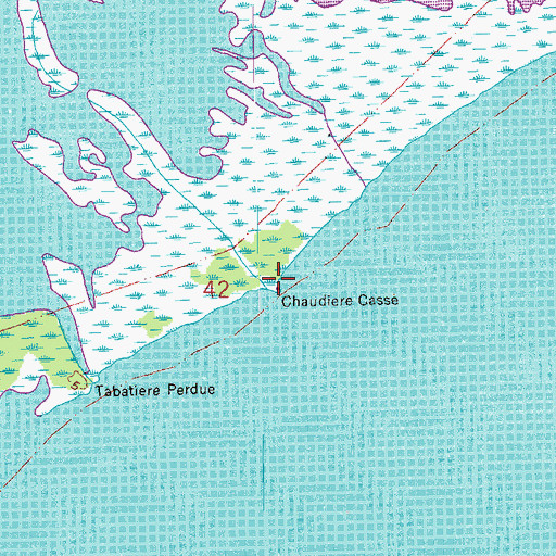 Topographic Map of Chaudiere Casse, LA