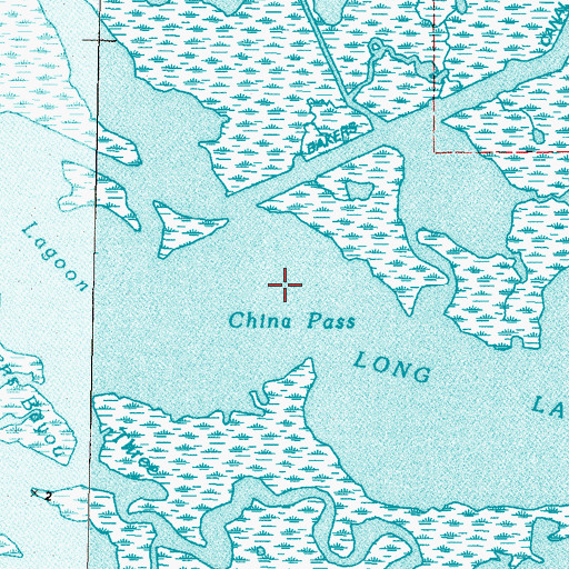 Topographic Map of China Pass, LA