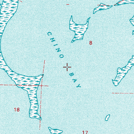 Topographic Map of Chino Bay, LA