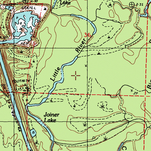 Topographic Map of Circle Island, LA