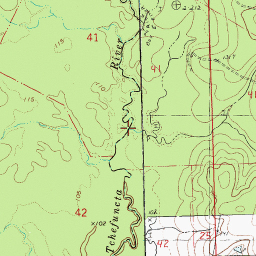 Topographic Map of Clark Branch, LA