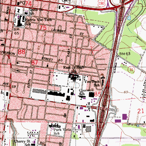 Topographic Map of Magnet Academy for Cultural Arts, LA