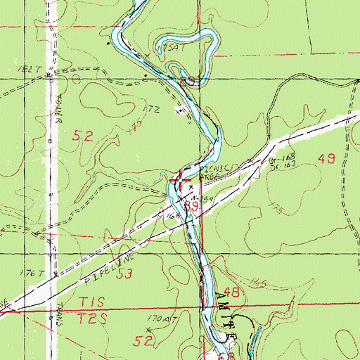 Topographic Map of Clear Creek, LA
