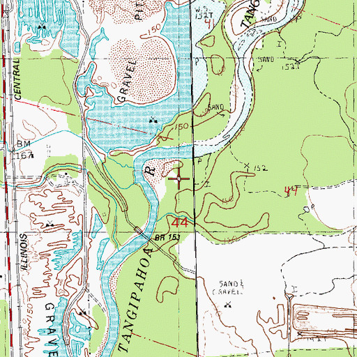 Topographic Map of Cline Branch, LA