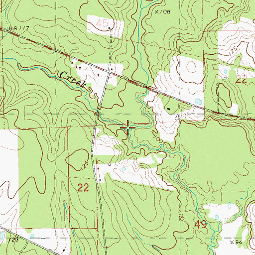 Topographic Map of Coffman Creek, LA
