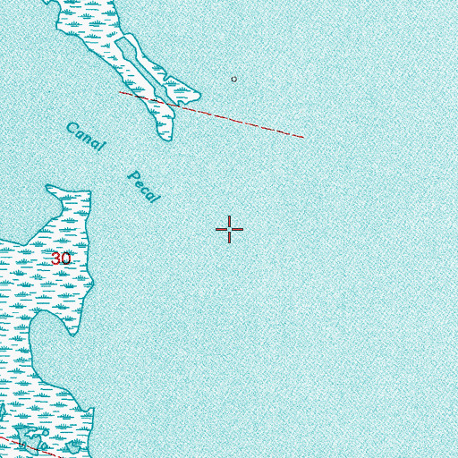 Topographic Map of Coon Nest Island (historical), LA