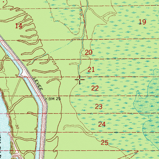 Topographic Map of Coswell Bayou, LA
