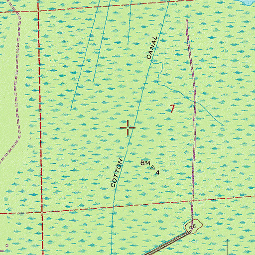 Topographic Map of Cotton Canal, LA