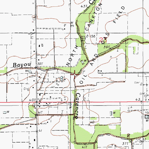Topographic Map of Coulee Croche, LA
