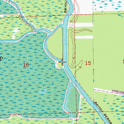 Topographic Map of Coulee Nicole Guidry, LA
