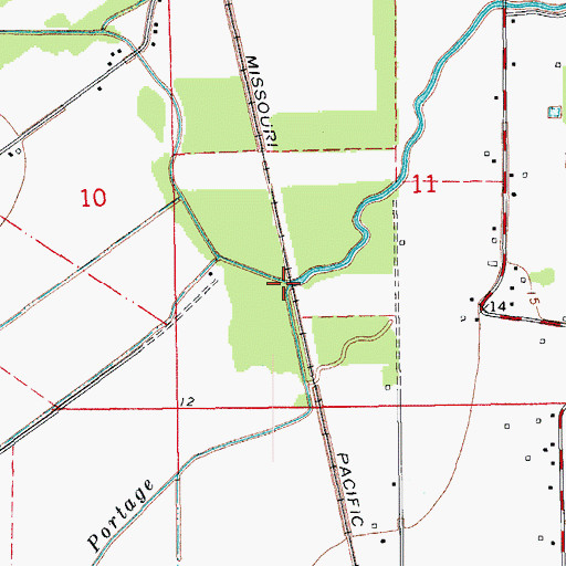 Topographic Map of Coulee Portage, LA
