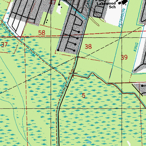 Topographic Map of Cousin Canal, LA