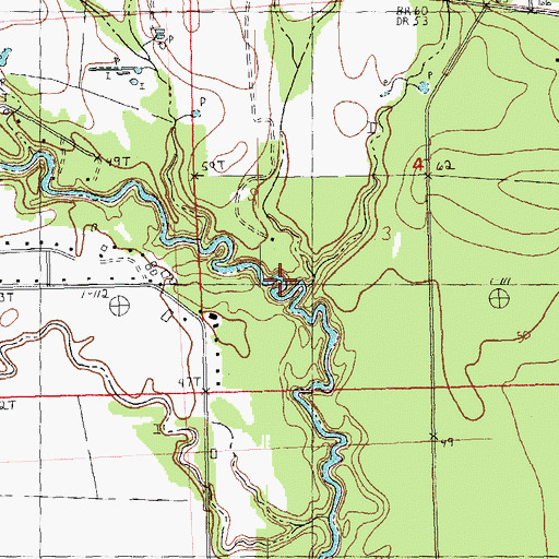 Topographic Map of Cowpen Branch, LA