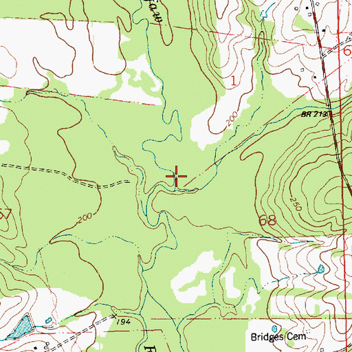 Topographic Map of Crittenden Creek, LA