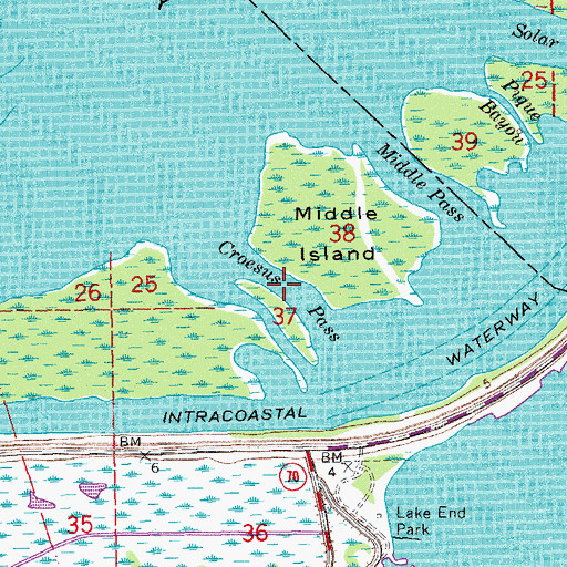 Topographic Map of Croesus Pass, LA