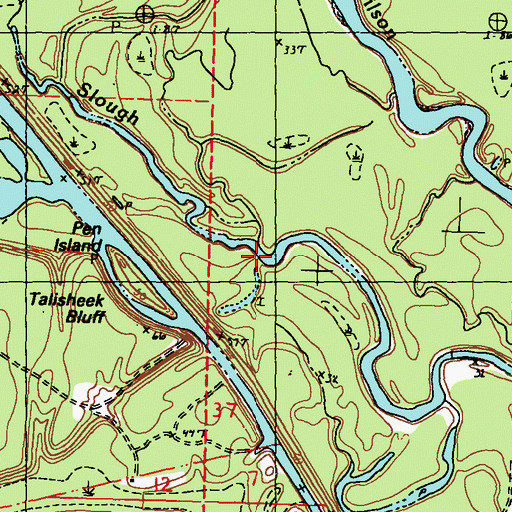 Topographic Map of Cryer Slough, LA