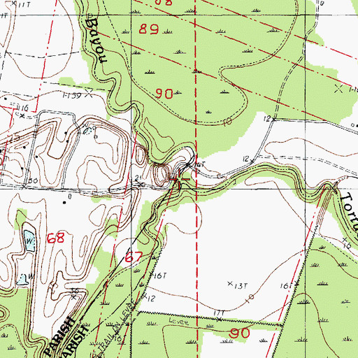 Topographic Map of Cypress Bayou, LA