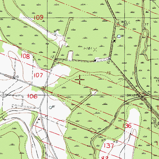 Topographic Map of Cypress Island Oil and Gas Field, LA