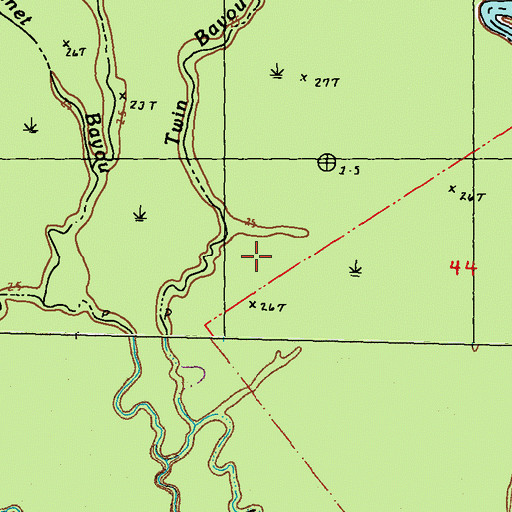 Topographic Map of Daves Island, LA