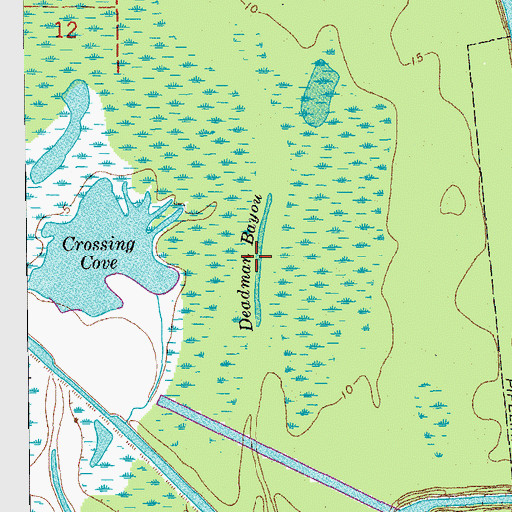 Topographic Map of Deadman Bayou, LA