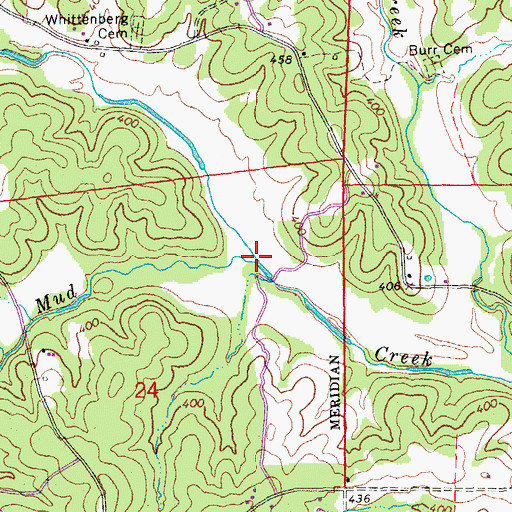 Topographic Map of Warm Springs Creek, AR