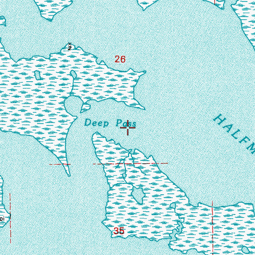 Topographic Map of Deep Pass, LA
