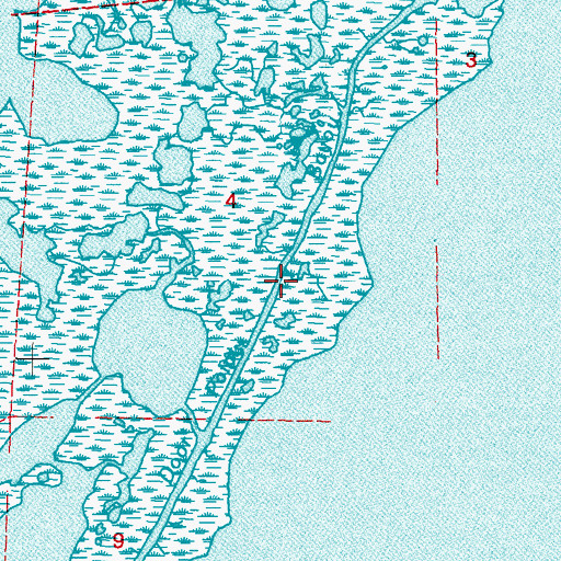 Topographic Map of Door Point Bayou, LA