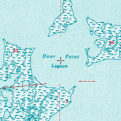 Topographic Map of Door Point Lagoon, LA
