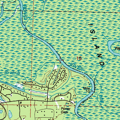 Topographic Map of Doubloon Branch, LA