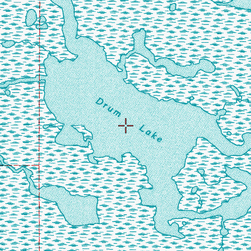 Topographic Map of Drum Lake, LA